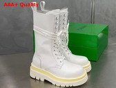 Bottega Veneta Lug Lace Up Boot in White Replica