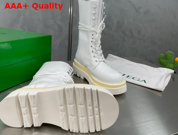 Bottega Veneta Lug Lace Up Boot in White Replica