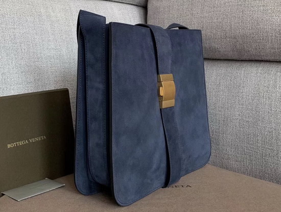 Bottega Veneta Marie Bag in Navy Blue Cashmere Suede Leather