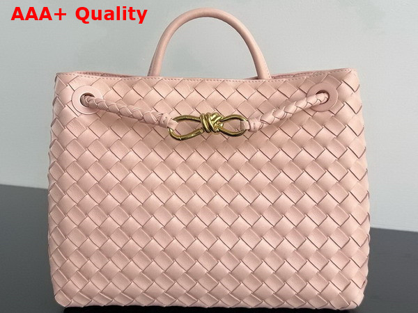 Bottega Veneta Medium Andiamo Bag in Cameo Intrecciato Leather Replica