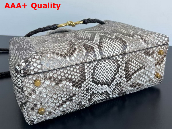 Bottega Veneta Medium Andiamo Bag in Grey Python Leather Replica