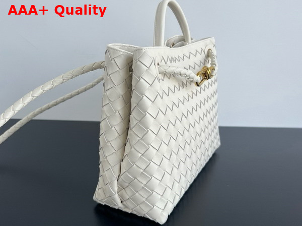 Bottega Veneta Medium Andiamo Sea Salt Intrecciato Leather Replica