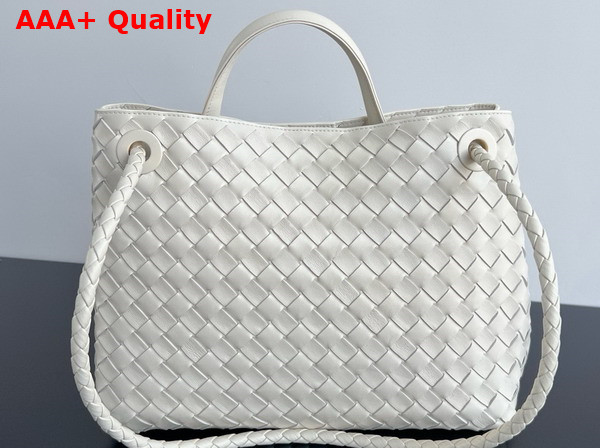 Bottega Veneta Medium Andiamo Sea Salt Intrecciato Leather Replica