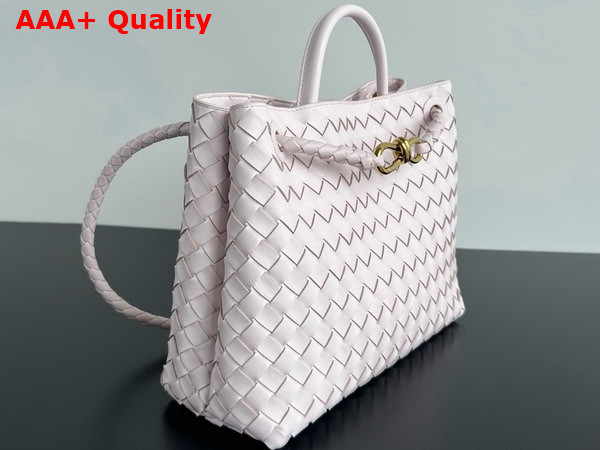 Bottega Veneta Medium Andiamo Top Handle Bag in Bliss Washed Intrecciato Leather Replica