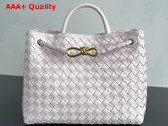 Bottega Veneta Medium Andiamo Top Handle Bag in Bliss Washed Intrecciato Leather Replica