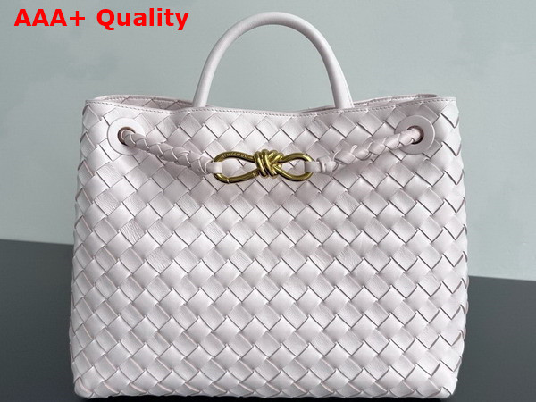 Bottega Veneta Medium Andiamo Top Handle Bag in Bliss Washed Intrecciato Leather Replica