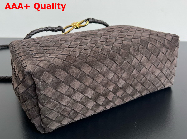 Bottega Veneta Medium Andiamo Top Handle Bag in Fondant Supple Intrecciato Suede Replica