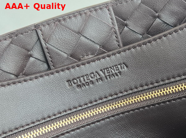 Bottega Veneta Medium Andiamo Top Handle Bag in Fondant Supple Intrecciato Suede Replica