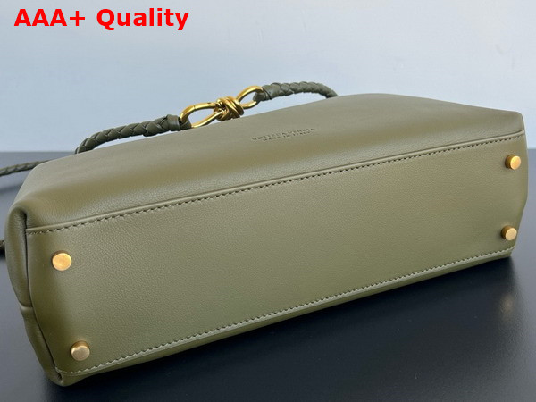 Bottega Veneta Medium Andiamo Top Handle Bag in Olive Oil Silky Calf Leather Replica