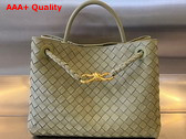 Bottega Veneta Medium Andiamo Travertine Intrecciato Leather Replica