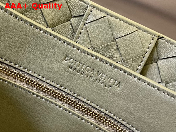 Bottega Veneta Medium Andiamo Travertine Intrecciato Leather Replica