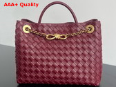 Bottega Veneta Medium Andiamo with Chain in Barolo Intrecciato Leather Replica