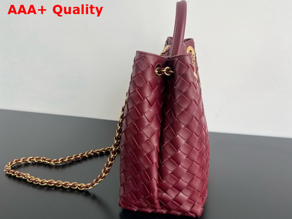 Bottega Veneta Medium Andiamo with Chain in Barolo Intrecciato Leather Replica