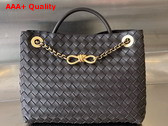 Bottega Veneta Medium Andiamo with Chain in Fondant Intrecciato Leather Replica