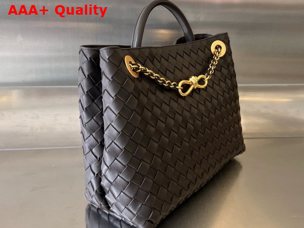 Bottega Veneta Medium Andiamo with Chain in Fondant Intrecciato Leather Replica