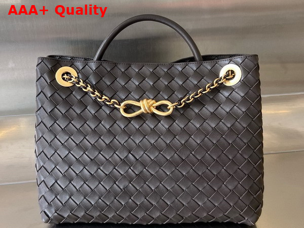 Bottega Veneta Medium Andiamo with Chain in Fondant Intrecciato Leather Replica