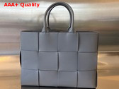 Bottega Veneta Medium Arco Tote Bag Thunder Intrecciato Leather Replica