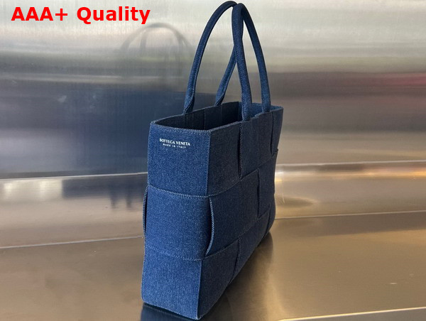 Bottega Veneta Medium Arco Tote Bag in Blue Denim Replica