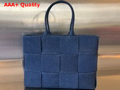 Bottega Veneta Medium Arco Tote Bag in Blue Denim Replica