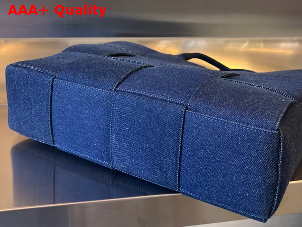 Bottega Veneta Medium Arco Tote Bag in Blue Denim Replica