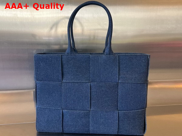 Bottega Veneta Medium Arco Tote Bag in Blue Denim Replica