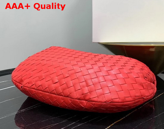 Bottega Veneta Medium BV Jodie Hobo Bag in Bright Red Woven Leather Replica