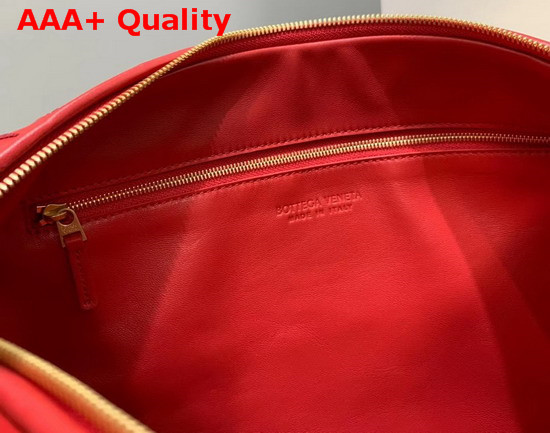 Bottega Veneta Medium BV Jodie Hobo Bag in Bright Red Woven Leather Replica