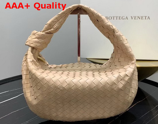 Bottega Veneta Medium BV Jodie Hobo Bag in Cipria Woven Leather Replica