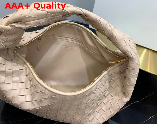 Bottega Veneta Medium BV Jodie Hobo Bag in Cipria Woven Leather Replica