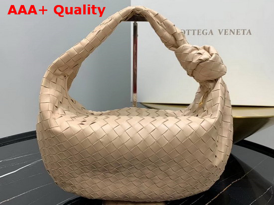 Bottega Veneta Medium BV Jodie Hobo Bag in Cipria Woven Leather Replica