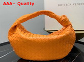 Bottega Veneta Medium BV Jodie Hobo Bag in Light Orange Woven Leather Replica