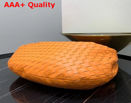 Bottega Veneta Medium BV Jodie Hobo Bag in Light Orange Woven Leather Replica