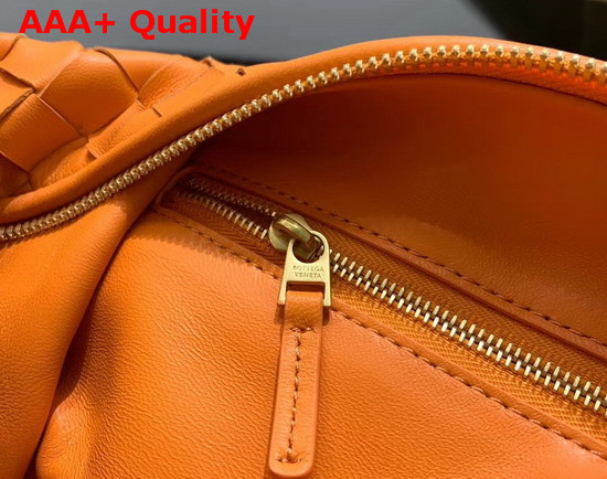 Bottega Veneta Medium BV Jodie Hobo Bag in Light Orange Woven Leather Replica