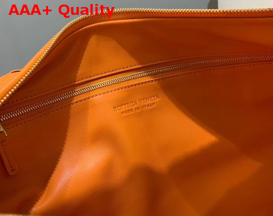 Bottega Veneta Medium BV Jodie Hobo Bag in Light Orange Woven Leather Replica