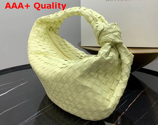 Bottega Veneta Medium BV Jodie Hobo Bag in Light Yellow Woven Leather Replica