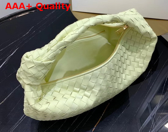 Bottega Veneta Medium BV Jodie Hobo Bag in Light Yellow Woven Leather Replica