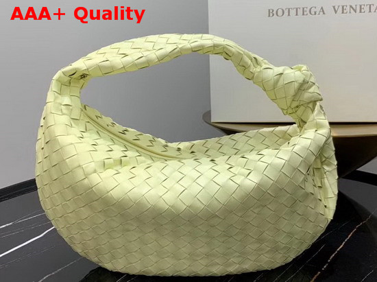 Bottega Veneta Medium BV Jodie Hobo Bag in Light Yellow Woven Leather Replica