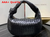 Bottega Veneta Medium BV Jodie Hobo Bag in Nero Woven Leather Replica