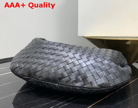 Bottega Veneta Medium BV Jodie Hobo Bag in Nero Woven Leather Replica