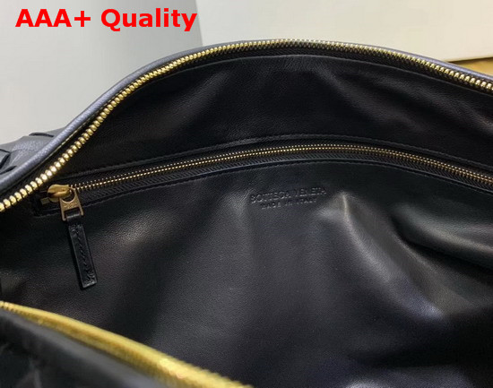 Bottega Veneta Medium BV Jodie Hobo Bag in Nero Woven Leather Replica