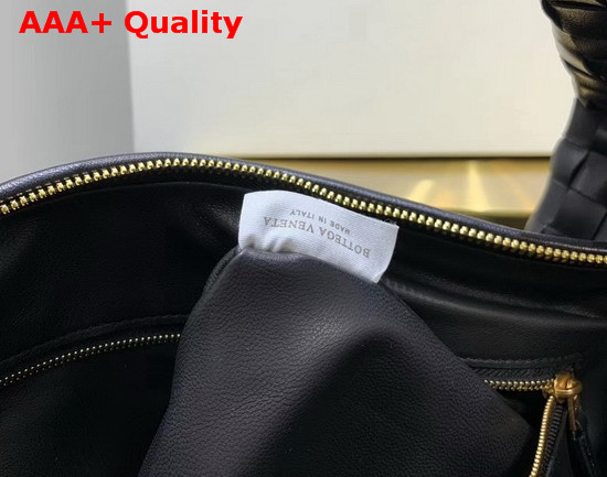 Bottega Veneta Medium BV Jodie Hobo Bag in Nero Woven Leather Replica