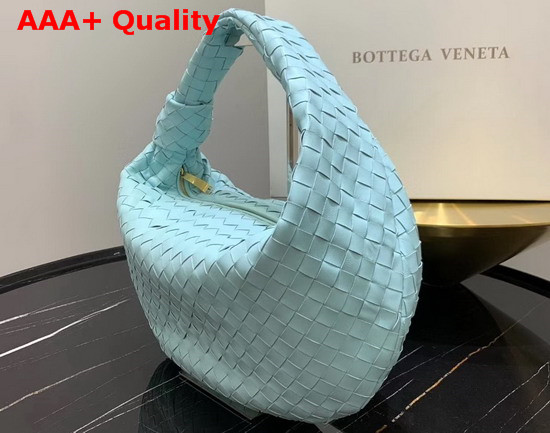 Bottega Veneta Medium BV Jodie Hobo Bag in Turquoise Woven Leather Replica