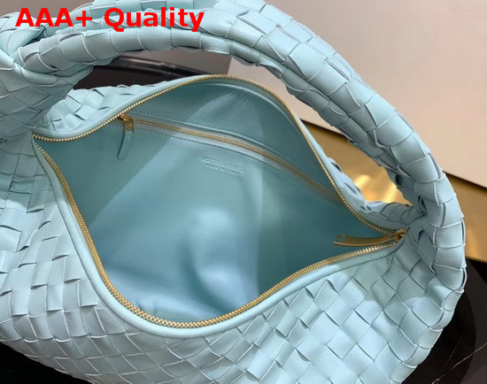 Bottega Veneta Medium BV Jodie Hobo Bag in Turquoise Woven Leather Replica