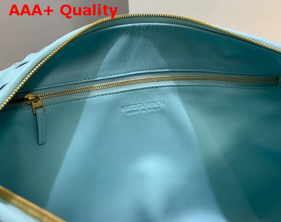 Bottega Veneta Medium BV Jodie Hobo Bag in Turquoise Woven Leather Replica