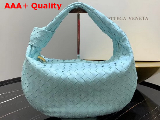 Bottega Veneta Medium BV Jodie Hobo Bag in Turquoise Woven Leather Replica