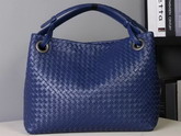 Bottega Veneta Medium Carda Bag in Blue Nappa Leather