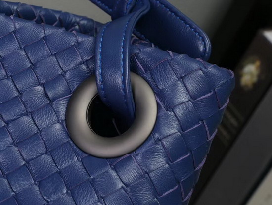 Bottega Veneta Medium Carda Bag in Blue Nappa Leather