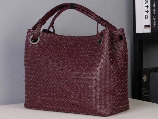 Bottega Veneta Medium Carda Bag in Bordeaux Nappa Leather