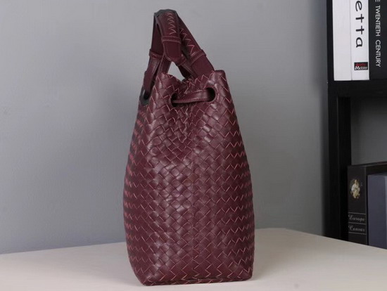 Bottega Veneta Medium Carda Bag in Bordeaux Nappa Leather