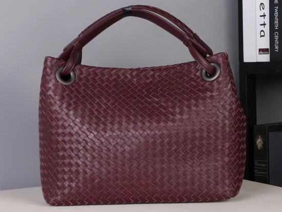 Bottega Veneta Medium Carda Bag in Bordeaux Nappa Leather